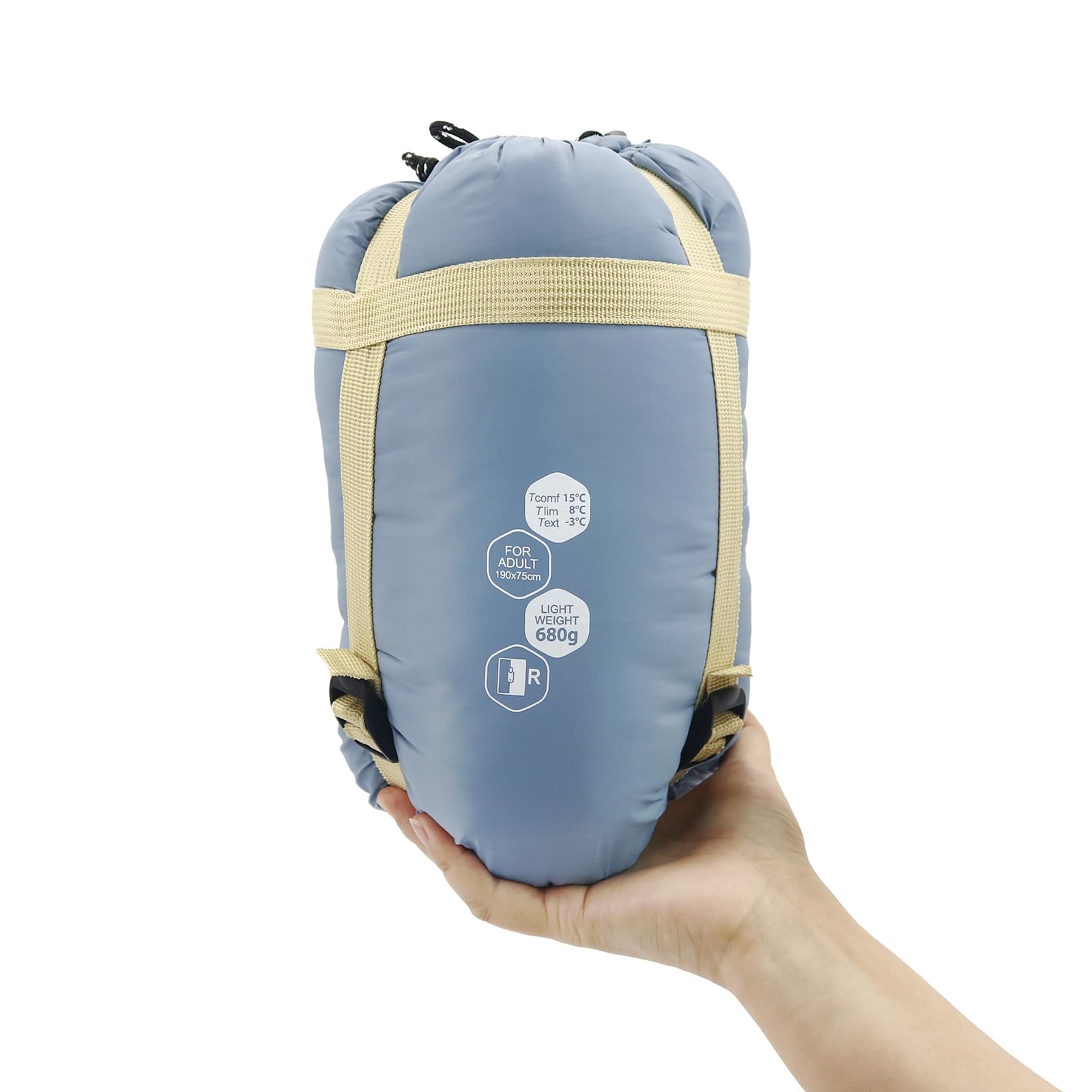 NewDoar Ultralight Backpacking Sleeping Bag - 50-70°F, 1.5lbs